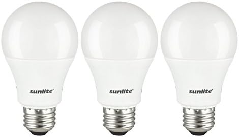 Sunlite 40382 LED A19 Lâmpada doméstica, 12 watts, 1100 lúmens, Base E26 média, Dimmable, UL listada, Estrela Energy, Frosted, 4000k Cool White, 3 pacote de 3