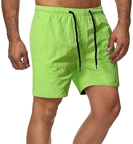 Homens ativos shorts clássicos shorts de praia de verão clássicos com cintura elástica e bolsos