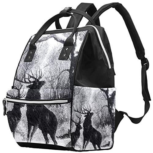 Snow Tree Black Deer fralda Bags Backpack Mummy Backpack de grande capacidade Bolsa de enfermagem