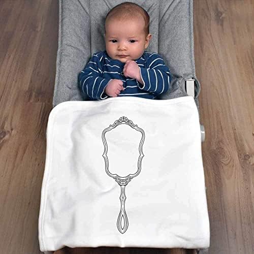 Azeeda 'espelho de mão sofisticado' cobertor de bebê de algodão / xale