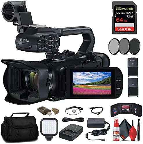 Canon XA60 Profissional UHD 4K CORMCORDENTE + CARTÃO DE MEMÓRIA DE 64 GB + BP828 BATERIA + CARRANDO