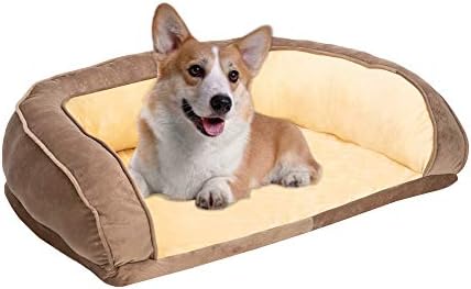 Hobbyzoo36 Cama de cachorro médio e grande, esponja e alta resiliência PP Cotton, cama de cachorro e sofá