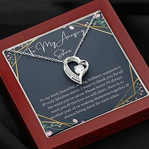 Jóias de cartão de mensagem, colar artesanal- Coração de presente personalizado, para o meu presente