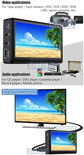 Portátil Digital Video Audio Recorder Player com entrada Micro SD USB + RCA A/V Input + Saída HDMI