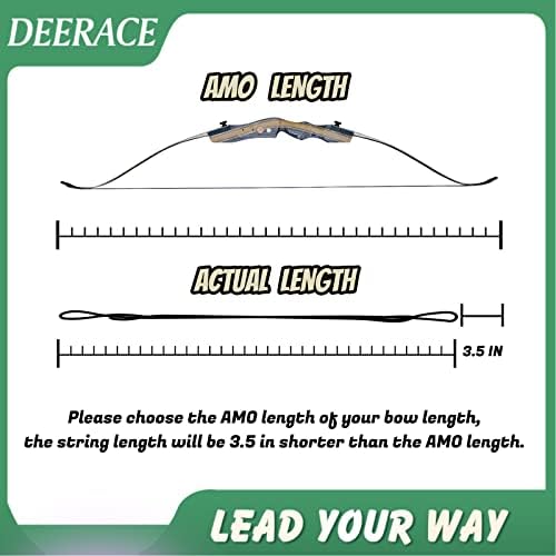 Deerace Tradicional Recurve Bow String, AMO 48 -70 12,14,16 fios Dacron Bow String Substitui
