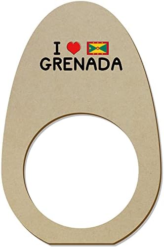 Azeeda 5 x 'eu amo Granada' Ringos/suportes de guardanapo de madeira