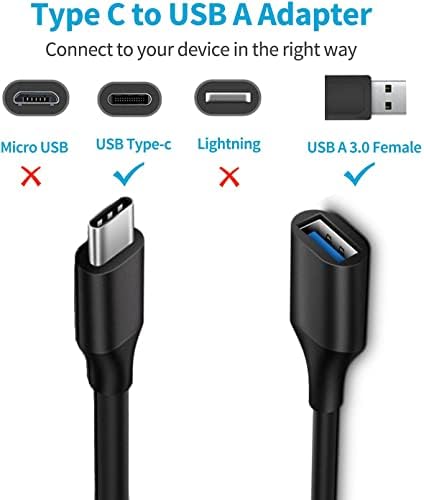 2 pacote de pacote C OTG, USB C para USB 3.0 masculino para feminino para Samsung Galaxy S22 Ultra,