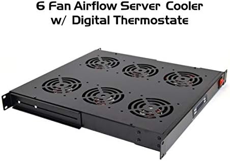 Ares Vision 6 Fãs de resfriamento para gabinete/rack de servidor padrão de 19 '' 'com medidor de termostato