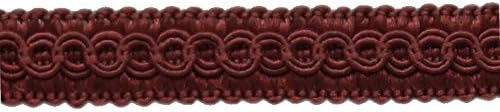 Taberada Borgonha de 1/2 polegada Borgonha Decorativa Gimp Braid, estilo# 0050sg Cor: Ruby - E10, vendido pelo quintal