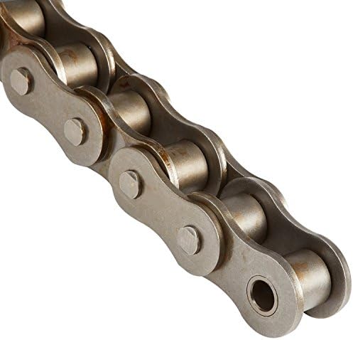 Tsubaki 40CB ANSI Chain Roller, fita única, cottered, aço carbono, polegada, #20 ANSI No., inclinação de 1/2 , 0,312 polegadas de diâmetro do rolo, 0,312 polegadas de largura do rolo, 810 libras de trabalho, 10ft Comprimento