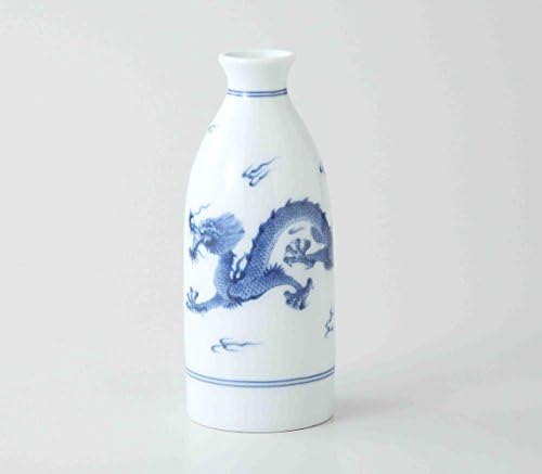 Seleção de Tóquio Matcha - garrafa de saquê e 2 xícaras Conjunto: Dragão - Porcelana Hasami japonesa [navio