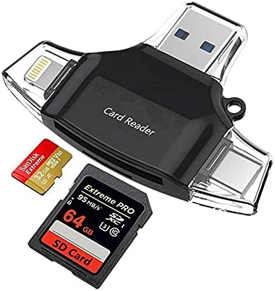 BOXWAVE SMART GADGET Compatível com BlackView A70 Pro - AllReaded SD Card Reader, MicroSD Card Reader SD Compact USB para Blackview A70 Pro - Jet Black