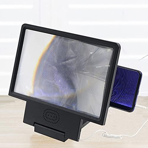 Yebdd Telefone Mobile Screen Glass com copo de luxo de vídeo de luxo de 8,5 polegadas de lupa de suporte dobrável