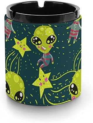 Alien Stars Cheather Ashtray redonda de cinzas de cigarro portátil portátil para decoração de escritório