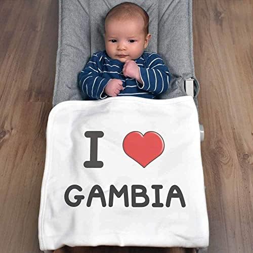 Azeeda 'I Love Gâmbia' Cotton Baby Blanket / Shawl