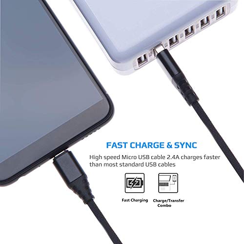 Micro USB Cabo de carregamento rápido Cabo de carga rápida Charger compatível com Samsung Galaxy Tab S, Tab S 8.4, Tab S 10.5, TAB S2 8.0, TAB S2 9.7, TAB A 7.0, TAB A 8.0, TAB A 9.7, TAB A 10.1 3ft
