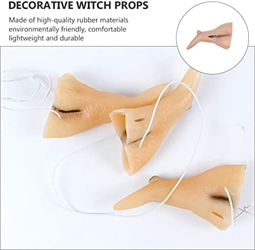 Kisangel Halloween Decor Accesorios para Mujer 4pcs Halloween nariz de bruxa nariz artificial nariz de traje nariz