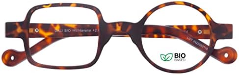 Didinsky Readers Presbyopia Reading óculos Anti -azul para homens e mulheres. Toque de borracha, templos flexíveis e lentes anti-reflexivas. Havana +3.0 - Dali Bio