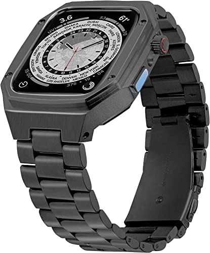 Banda de relógio de aço inoxidável Handodo compatível com a série Apple Watch 8/7/6/5/4 SE, banda de relógio de moda para homens e mulheres iwatch