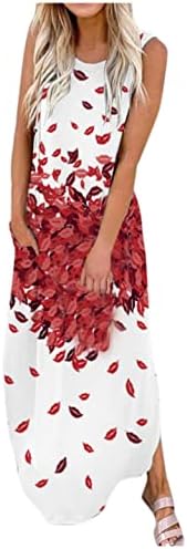 Vestidos de verão casuais de zpervoba boho para mulheres vestidos de mangueira de mangas florais com bolsos vestidos de tanque de bola de praia