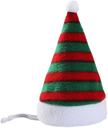 Pet Christmas Hat Cat Hat Festive Dog Listrado de Natal Vestir Chapéus para cães pequenos