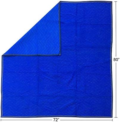 Uboxes Economy Moving Cobertors 35 libras/doz 2,92lb/ea 72 x 80, azul