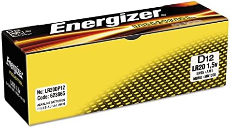 Energizer D Baterias industriais alcalinas1.5V, caixa de 12