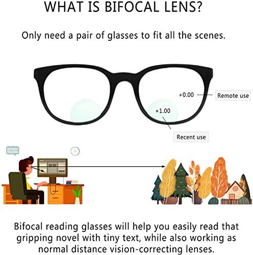Óculos de leitura bifocal da Lifeart para homens, reduza a falha ocular