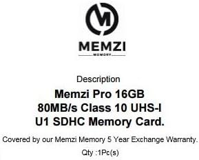 MEMZI PRO 16GB CLASS 10 80MB/S SDHC CARTÃO DE MEMÓRIA PARA NIKON COOLPIX L840, L830, L820, L810, L620,
