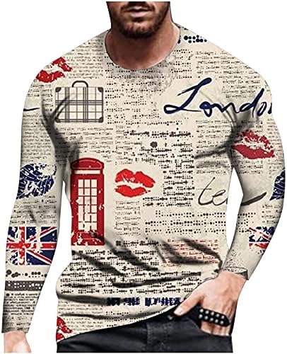 Camiseta para grafites de moda masculina camisetas de impressão de manga comprida camisas de gola de