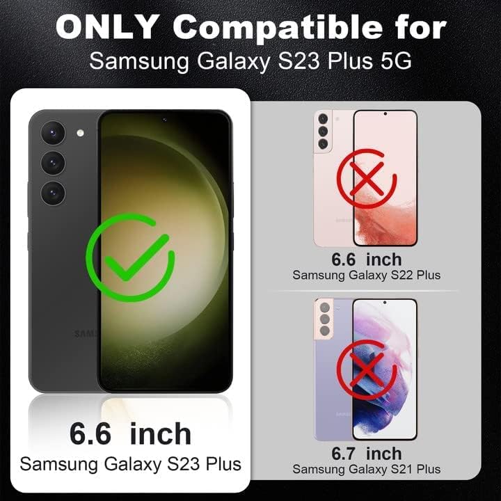 Micger Galaxy S23+ Plus Screen Protector 【2+ 2 pacote】 com 2 protetor de lente de câmera de vidro temperado com