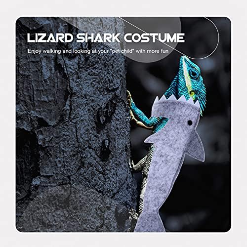 Roupa de tubarão de dragão barbudo de PoPetpop: roupas de figurino de lagarto 2 pcs para gecko répteis