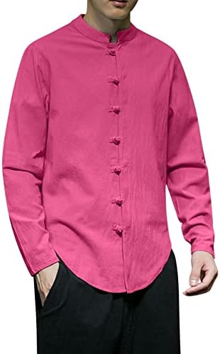 2023 Novo camisa de manga longa masculina camisa casual camisa casual camisa medieval de manga comprida