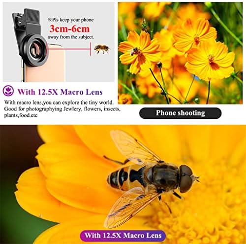Lente da câmera de telefone profissional WSSBK 12,5x Macro Câmera HD 0,45x lente super ampla para todos os