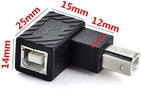 Csyanxing USB 2.0 Tipo B Adaptador de conversor masculino para fêmea Connector de conversor