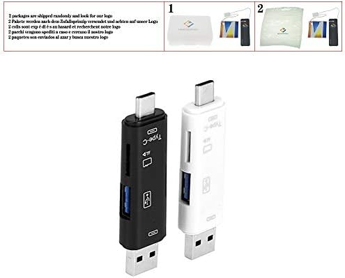 2 cores todas em 1 USB 3.1 Card Reader SD TF Micro SD Card Reader Tipo C USB C Micro USB Memória