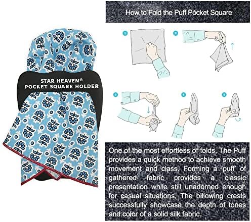 Pocket Squares Holder para homens, melhores acessórios para ternos, smokings, coletes e jaquetas, 1/3/5/8pack variado.