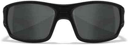 Wiley x WX viola óculos de sol táticos, óculos de segurança Ansi Z87 para homens e mulheres, proteção para os olhos UV para atirar, pescar e ciclismo, molduras pretas foscas, lentes cinzentas de fumaça classificada