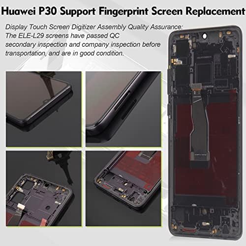 Substituição de tela para Huawei P30 ELE-L29 ELE-L09 ELE-L04 2019 6.1 LCD Display Touch Digitalizer Assembly + 4