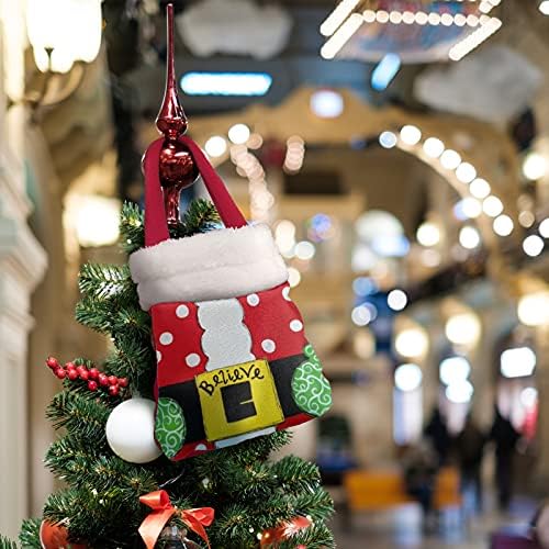 Bag de compras seanativas de 3 compras com alça com alça lavável para a decoração da bolsa de armazenamento de doces de Natal