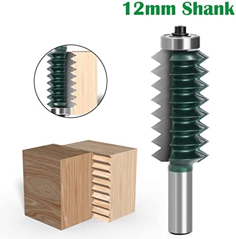 Ｋｌｋｃｍｓ Bit de roteador com haste de 12 mm, dedo reversível para o roteador de articulação de moagem de moagem de madeira escultura de madeira para trabalhar madeira diy