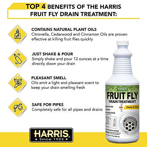 Gel de tratamento de drenagem da mosca de frutas Harris, dreno e assassino de mosca de frutas para