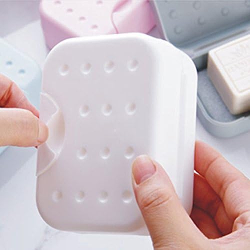 Maserfaliw Soap Box, clássico, útil, duplo propósito de viagem portátil à prova d'água portátil Soap Soap Case Box Container - Pink, Home, Restaurant, Escritório, Presente.