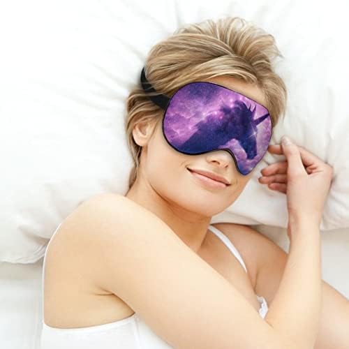 Unicorn Galaxy Eye Máscara para Blackout Night Blackfold com cinta ajustável para homens mulheres viajam de ioga na soneca