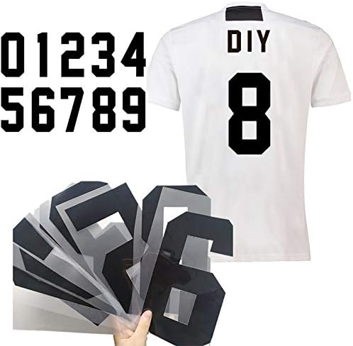 Fanbay 40 peças de 8 polegadas de ferro nos números Número de transferência de calor 0 a 9 para camiseta esportiva Jersey Football Baseball, camiseta de equipe
