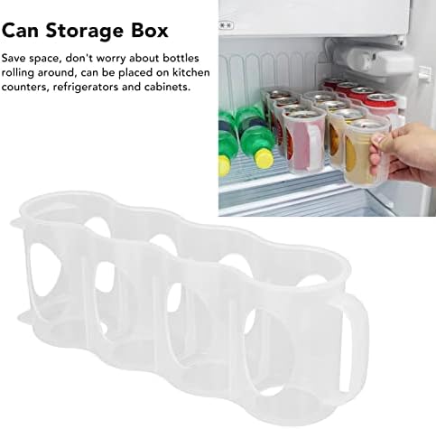 Lixeiras organizadoras de geladeira, podem dispensar o armazenamento do organizador da geladeira, a caixa de armazenamento transparente reutilizável pode beber organizador de armazenamento com alça para armários de geladeira