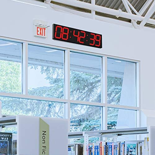 Relógio de parede digital Chkosda, relógio digital de tamanho grande com dimmer automático, enorme timer