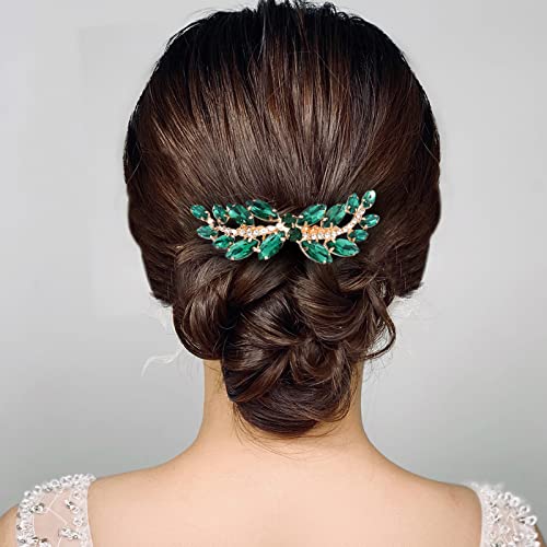 Sppry Rhinestone Hair Pente - Acessório de cabelo brilhante para mulheres de noiva na festa de casamento