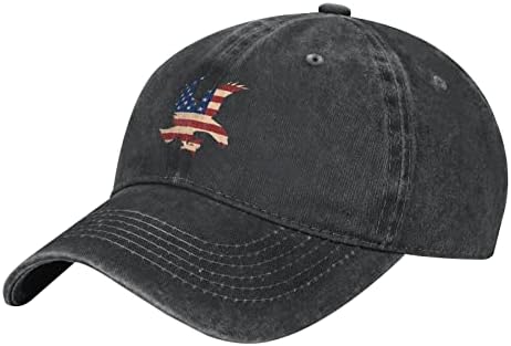 Senheol Feliz Dia da Independência com o chapéu de bandeira dos EUA para homens Mulheres chapéus de sol ajustável Capfeta de caçadores de cowboy Capinho