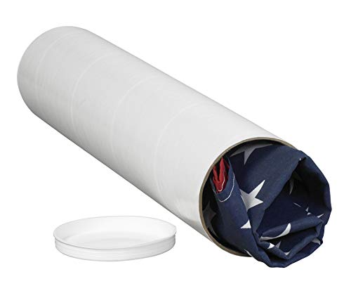 Tubos de correspondência de suprimentos de pacote superior com tampas, 4 x 26, branco,
